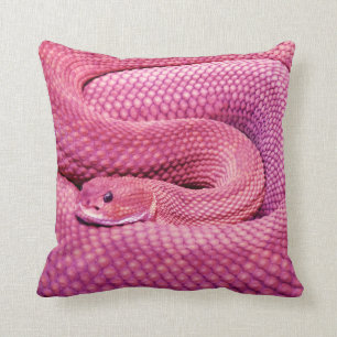 Roze Basilisk Ratelslang Kussen