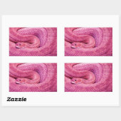 Roze Basilisk Rattlesnake Rechthoekige Sticker (Vel)