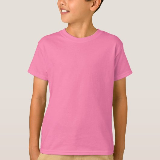 Roze basis T-shirt voor kinderen (Voorkant)