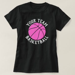 Roze Basketball Custom Team Name Women's Sports T-shirt
