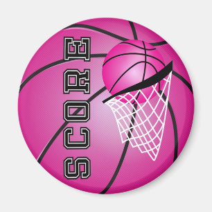 Roze Basketball Magneet