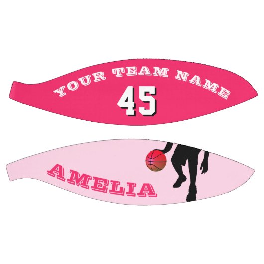 Roze Basketball met teamnaam Basketbal (Panelen)