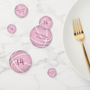 roze basketballen meester confetti