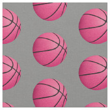 Roze basketballen op grijs elke kleur sportpatroon