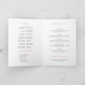 Roze Bat Mitzvah Vouwprogramma Boekje Programma (Binnen)