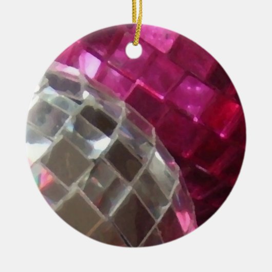 Roze Baubles ornament (Voorkant)
