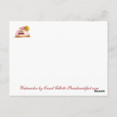 Roze Bavoirois Briefkaart (Achterkant)