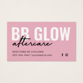 Roze BB Glow Facial Kaart (Voorkant)