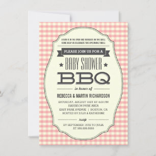  roze BBQ Girl Baby Shower-uitvindingen Kaart