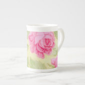 Roze Beauties Bone China Mok (Voorkant rechts)