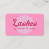 Roze Beauty Lashes QR Code Visitekaartje (Voorkant)