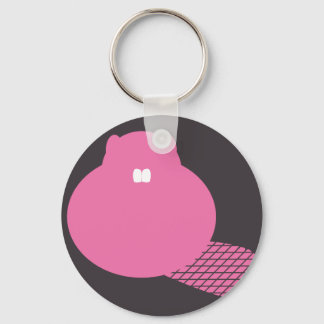 roze beaver sleutelhanger