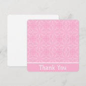 Roze bedankkaart (Voorkant / Achterkant)