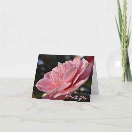 roze bedankkaart (Voorkant)