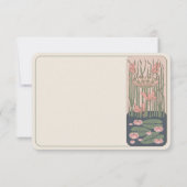 Roze Bedankkaart Belle Epoque Dragonfly Bruiloft Kaart (Achterkant)