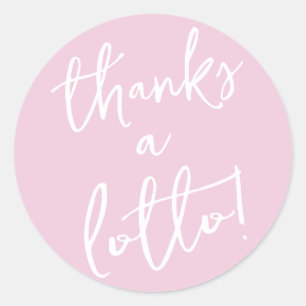 Roze Bedankt een Lotto Sticker Loterij Ticket Favo