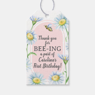 Roze Bee-Day verjaardagsfavoriet cadeaublaadjes me Cadeaulabel
