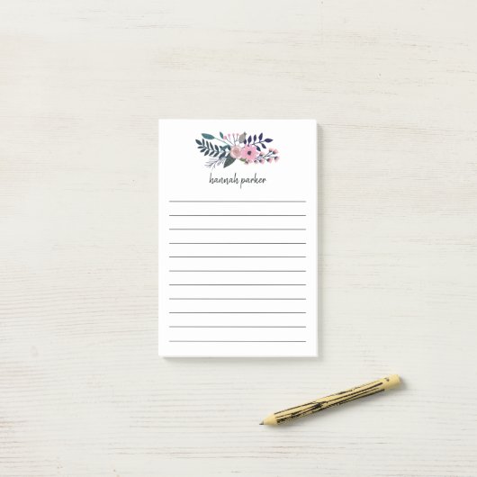 Roze beemvenster| Aangepaste finale Post-it® Notes (Op bureau)