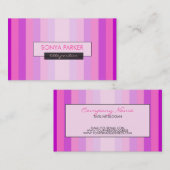 Roze beenstrips visitekaartje (Voorkant / Achterkant)