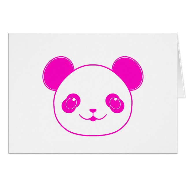 Roze Beer Kawaii Panda (Voorkant Horizontaal)