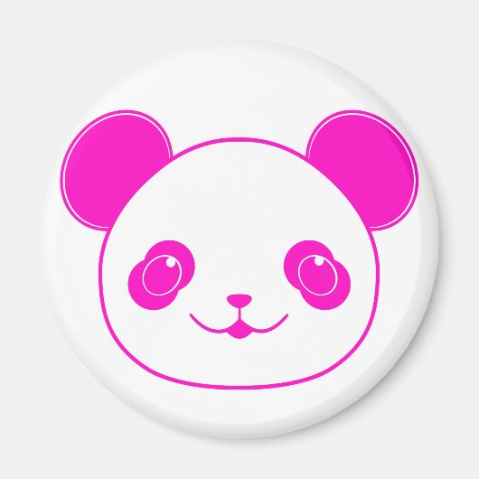 Roze Beer Kawaii Panda Magneet (Voorkant)
