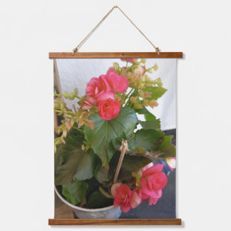 Roze Begonia Bloemen Tuin Wand Tapijt Hangend Wandkleed