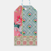  roze behang cadeau labels cadeaulabel (Voorkant)