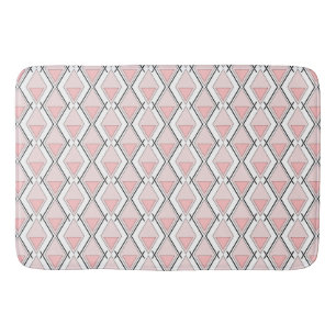 Roze beige geometrisch patroon badmat