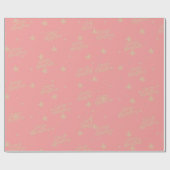 Roze & beige Kerst Inpakpapier (Vlak)