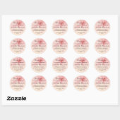 Roze Beige Modern Ombre meisje baas bedankt Ronde Sticker (Vel)