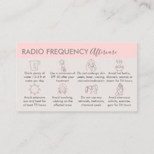 Roze Beige Radiofrequentie Huidverstrakking Nazorg Visitekaartje