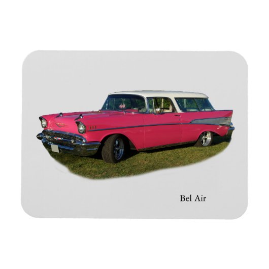 Roze Bel Air magnet Magneet (Horizontaal)