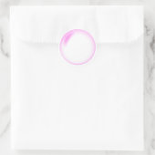 Roze bel ronde sticker (Tas)