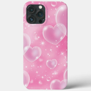 Roze belharten Cute meisjesachtige stijl 90's iPhone 13 Pro Max Hoesje