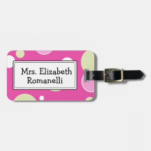Roze Bellen Aanpasbare Bagage Label