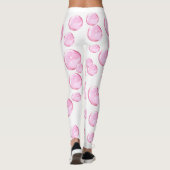 Roze bellenwit leggings (Achterkant)