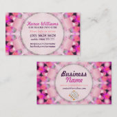 Roze belletjes branden energie-Visitekaartje Visitekaartje (Voorkant / Achterkant)