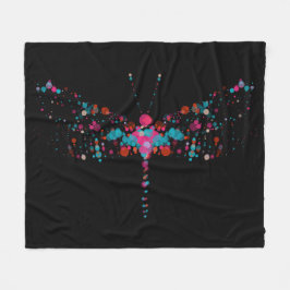 Roze belletjes Dragonfly vlinderbak Fleece Deken