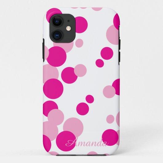 Roze belletjes iPhone draagtas Case-Mate iPhone Case (Achterkant)