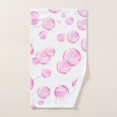 Roze belletjes op wit bad handdoek (Handdoek)