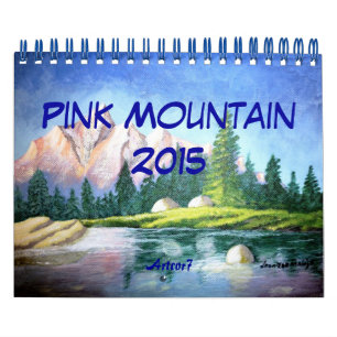 Roze Berg die Pagina 2 schilderen van de Kalender