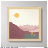 Roze bergen boho landschap perfect poster