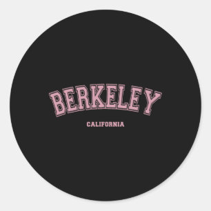Roze Berkeley California Ca Varsity Stijl Op Berke Ronde Sticker