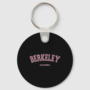 Roze Berkeley California Ca Varsity stijl op Berke Sleutelhanger