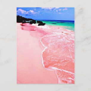Roze Bermuda Beach Briefkaart