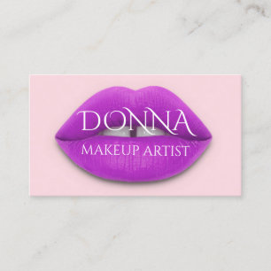 Roze Berry Lips QR Code Logo Makeup Lipstick Visitekaartje