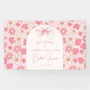 Roze Bes Zoete Boog Baby Shower Welkom Banner