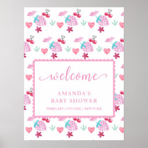 Roze Bes Zoete Liefje Baby Shower Welkom Poster