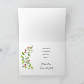 Roze bessen en groene olievlek Dank u wel Kaart (Binnen)