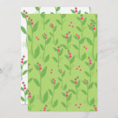 Roze bessen op groene bladeren (Voorkant / Achterkant)